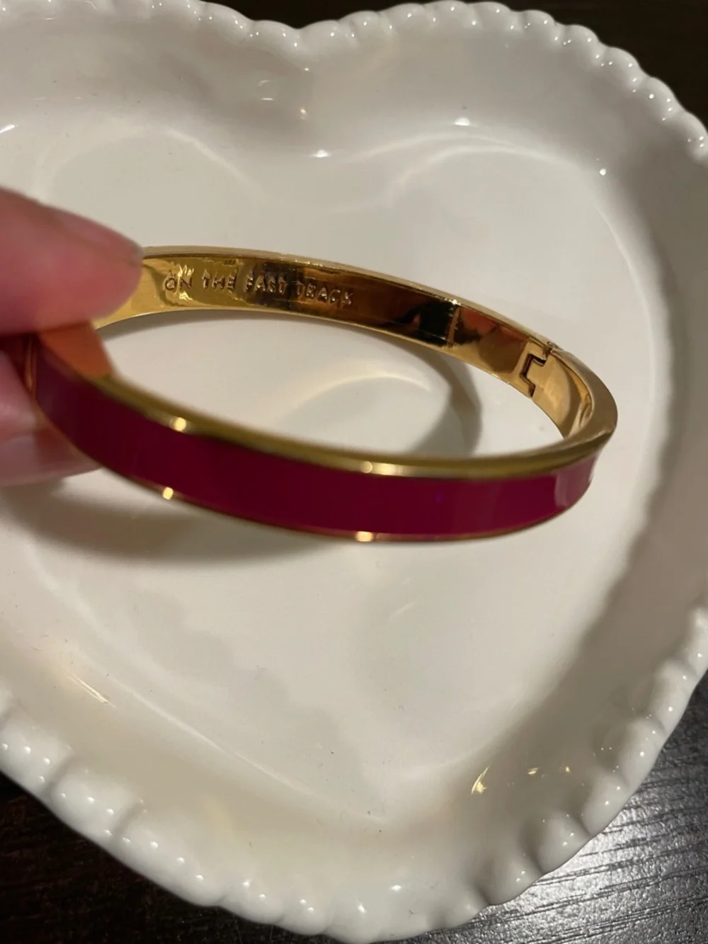 Kate Spade "On the Fast Track" Enamel Bangle Bracelet - Picture 5 of 7